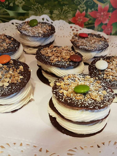 Una foto de Milhojas de turrón y chocolate. Thermomix