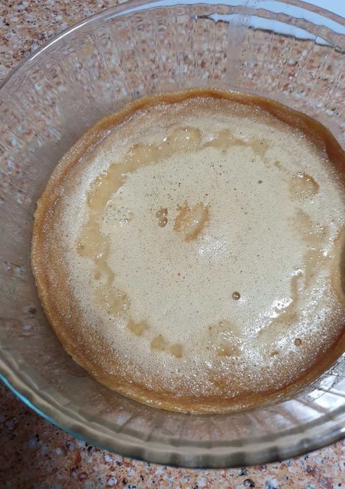 Una foto de Flan de galletas al microondas