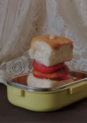 A picture of Moong Dal Burger for Kids lunch.