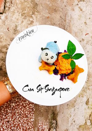 Hình của món Cua sốt singerpore phiên bản nhí.