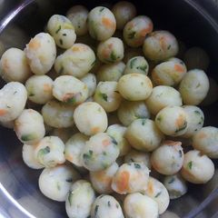 A picture of Potato balls for a child with celebral palsy..#charityrecipe.