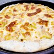 Tarta de pollo y puerro