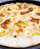 Tarta de pollo y puerro