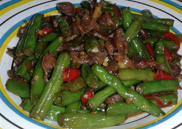 Resep Cah buncis ampela ati yang Bisa Manjain Lidah