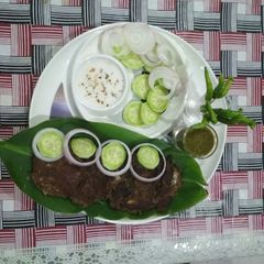 A picture of Lotus stem kababs.