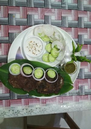 A picture of Lotus stem kababs.