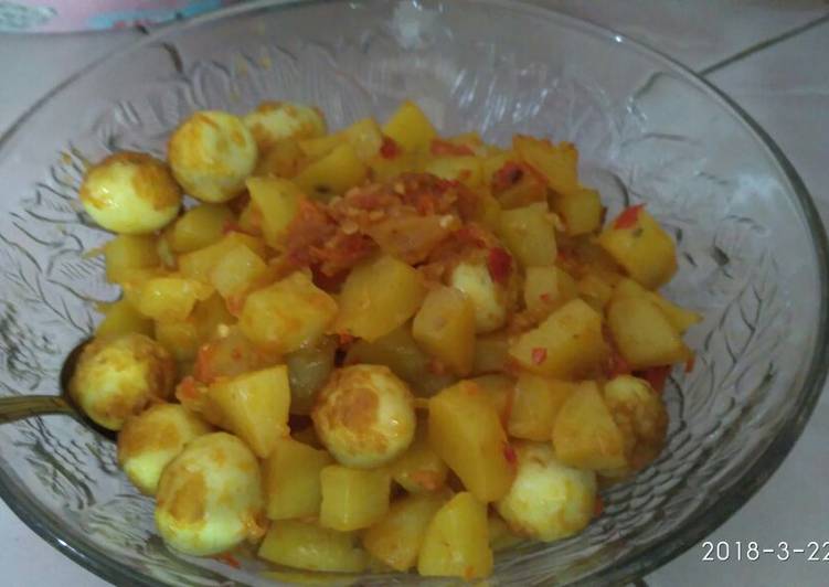 Balado Telur Puyuh & Kentang