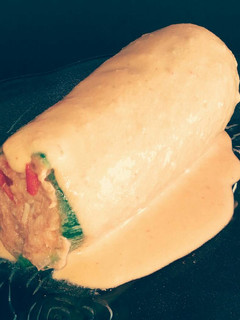 Una foto de Calabaza rellena de atún, bañada en crema de chipotle 🍴🌶🐟🌶🍴