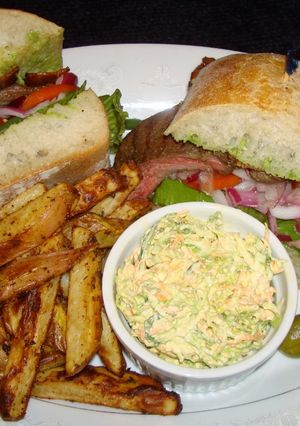 A picture of Chacarero with Avocado and Bacon, Jon Style.