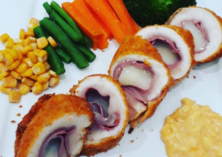 Cara Gampang Menyiapkan Chicken cordon bleu Anti Gagal