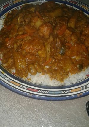 صورة لوصفة طبق الأرز بالخضر