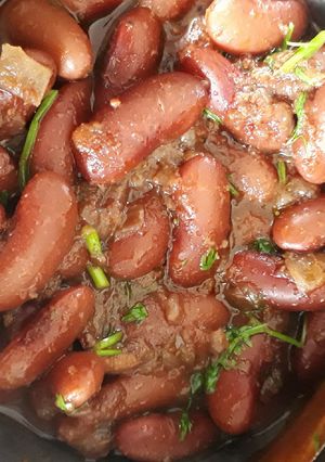 A picture of Rajma masala.