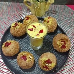 A picture of Rasmalai Golgappa Fusion Dessert.