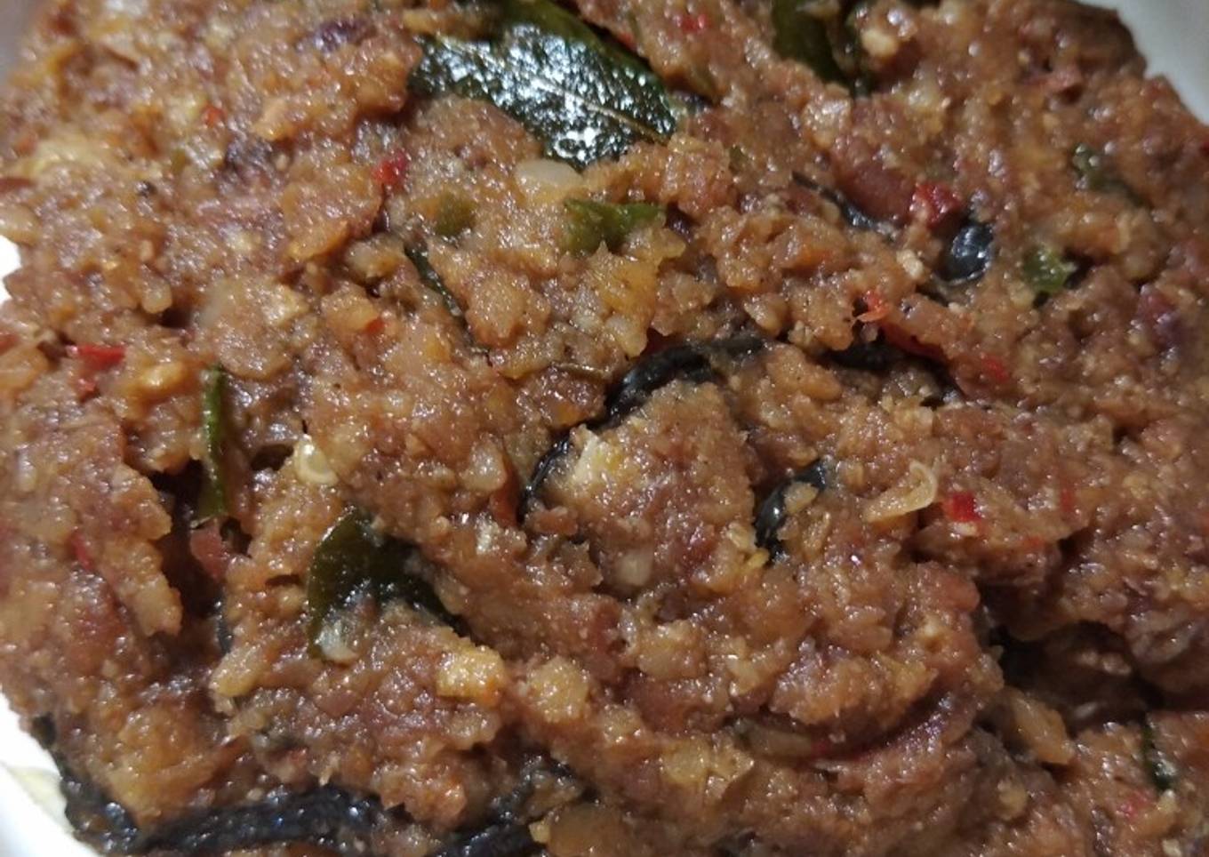 Sambel pecel kacang merah