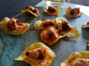 Una foto de mejillones en salsa de vieiras