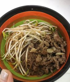 bún gạo lứt thịt