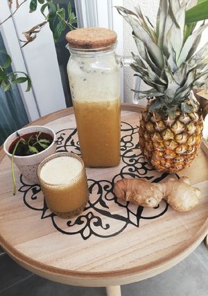 Une photo de Nectar d'ananas et de gingembre