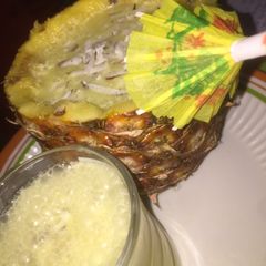 Pineapple and coconut juice A picture of Pineapple and coconut juice.