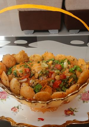 A picture of Mini idli chaat.