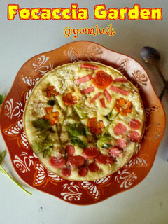 Foto resep Focaccia Garden (Panggang Teflon)