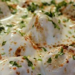 A picture of Punjabi dahi bhalle.