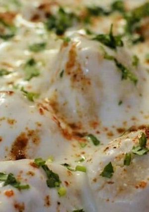 A picture of Punjabi dahi bhalle.