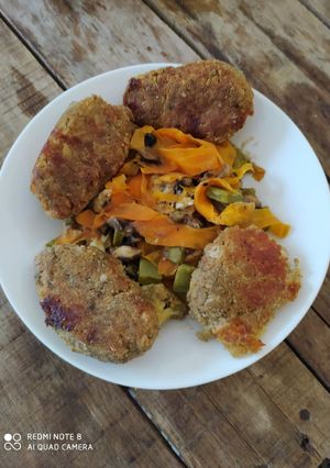 Una foto de Croquetas de amaranto y girasol con pollo