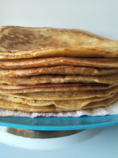 A picture of Rice and banana pancakes.