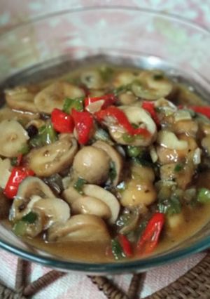 Foto resep Tumis jamur merang mercon