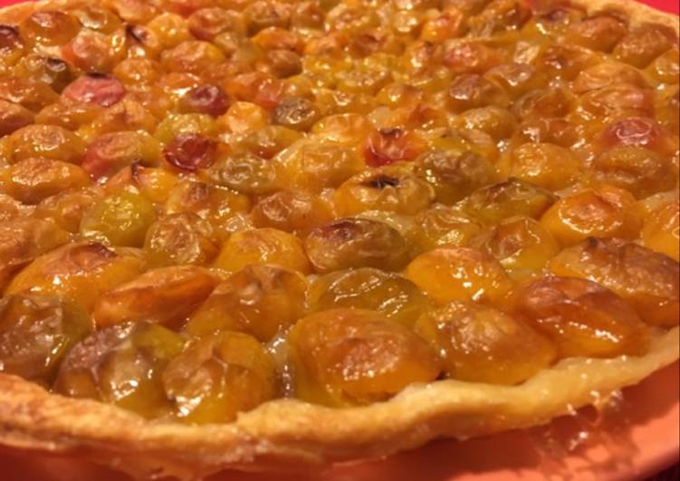 Tarte aux mirabelles express du jardin 😋😋😋