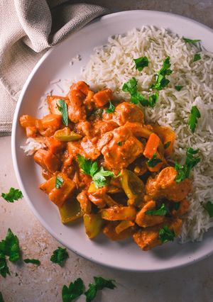 A picture of Maafe ~ West African Peanut Stew.