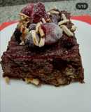 Brownie de banana, choco, avena y sin azúcar
