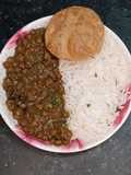 Kala chana palak -Semi dry masala sabji