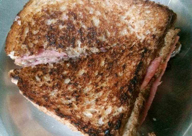 Pan toasted brawn sandwich