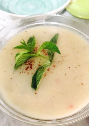 صورة لوصفة شوربة ذرة بطحين الرز