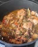 Contramuslos de pollo con salsa de cherrys y apio