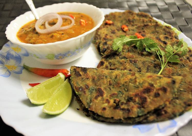 Recipe of Ultimate Kulfa Saag Paratha