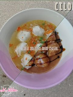 Foto resep Cilok Nasi (with kuah seblak vs bumbu kacang)