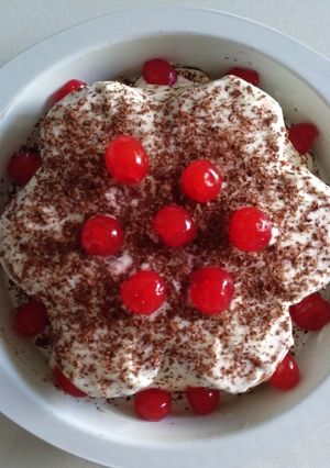 Una foto de Tarta de galletas con leche condensada