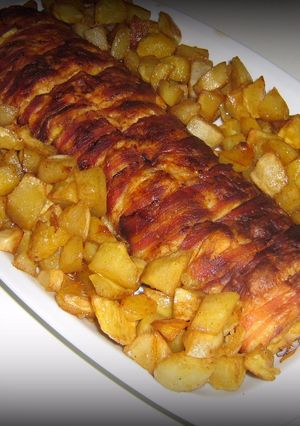 Őzgerinc formában sült csirkemell recept fotója
