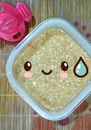 Foto resep MPASI 7+ Oat Nila Wortel Buncis Silken Tofu Kaldu Ikan