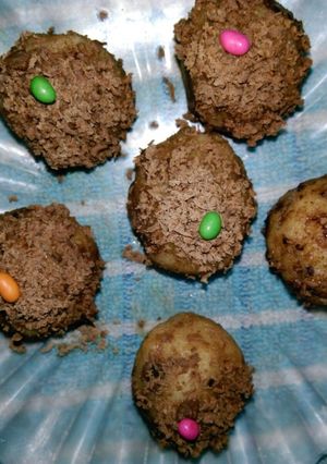 A picture of Chocolate laddu.