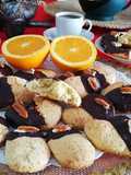 Galletas de naranja con toque de chocolate cacao y nueces pacana