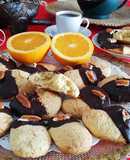 Galletas de naranja con toque de chocolate cacao y nueces pacana