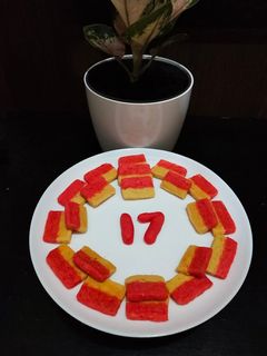 Foto resep Cookies Strawberry Merah Putih