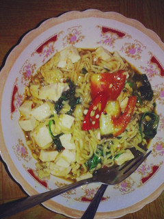 Foto resep Mie telor kuah pedas