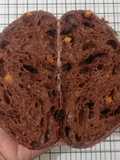 Orange Peel Double Choco Sourdough Bread 72% (Open Bake Method)