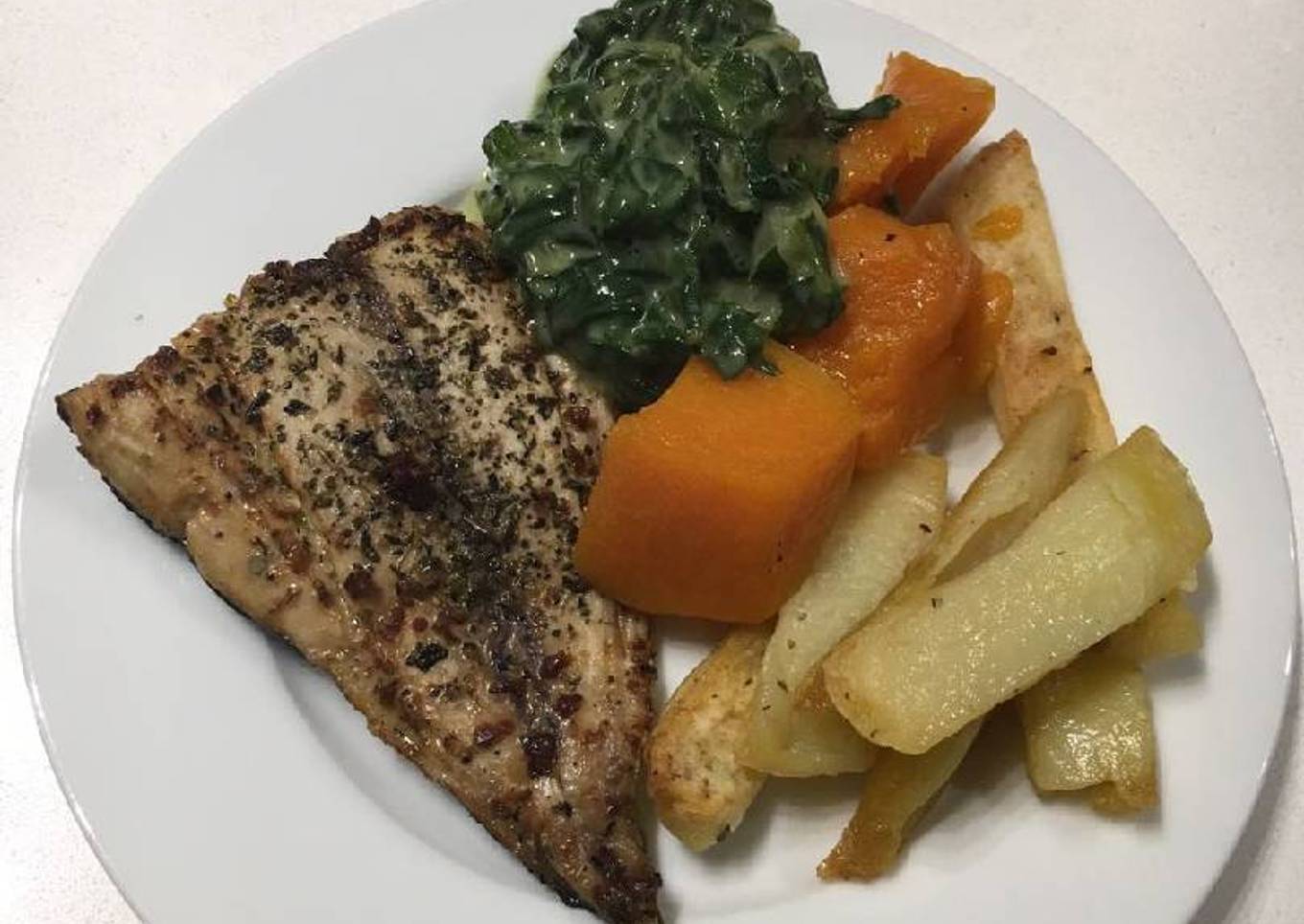 Fish and veggies