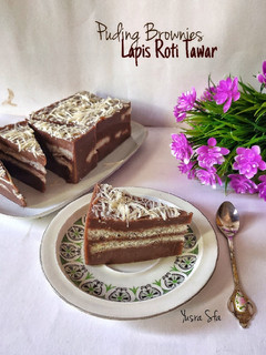 Foto resep Puding Brownies Lapis Roti Tawar