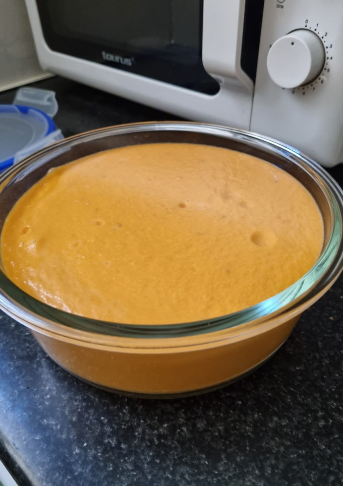 Una foto de Salmorejo de manzana
